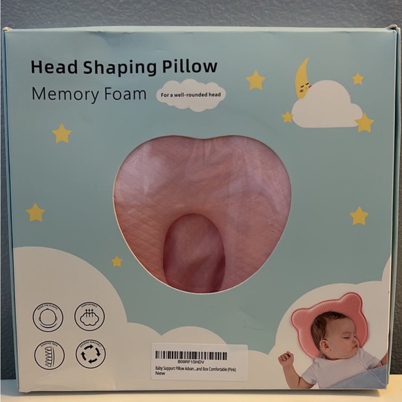 NIB 2 Head Shaping Pillow Memory Foam Pink - Picture 4 of 5